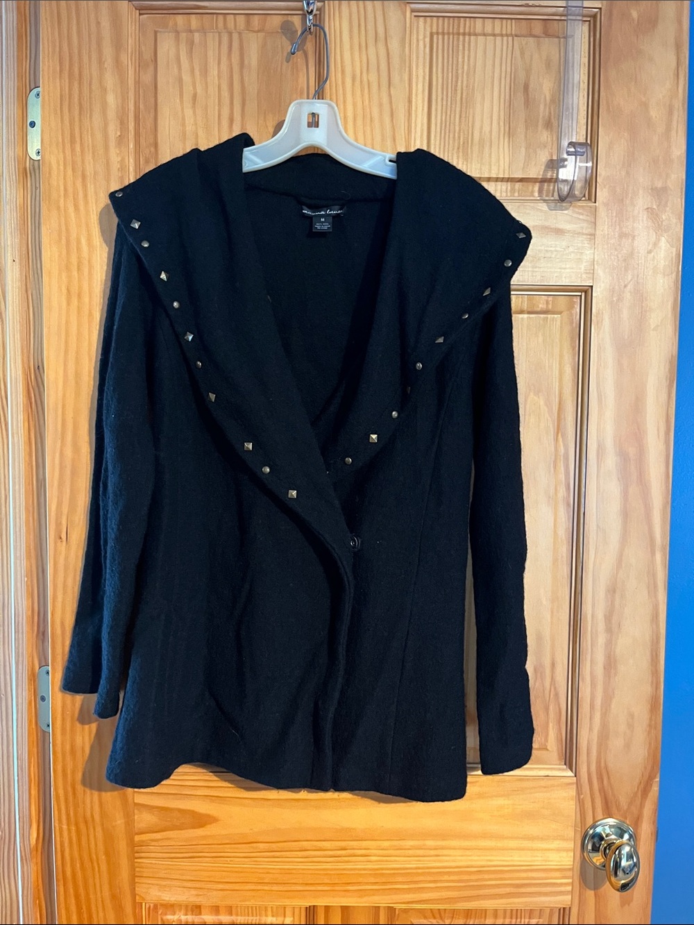 Marina Luna | Black Wool Sweater Jacket | M